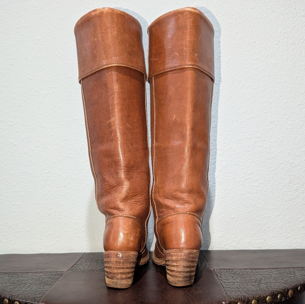 FRYE True Vintage Campus Tall Cuff Brown Boot size 7.5 - Picture 5 of 14